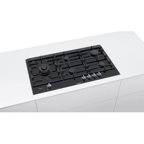 Варочная поверхность газовая Bosch PRS9A6D70: Расположение панели спереди
