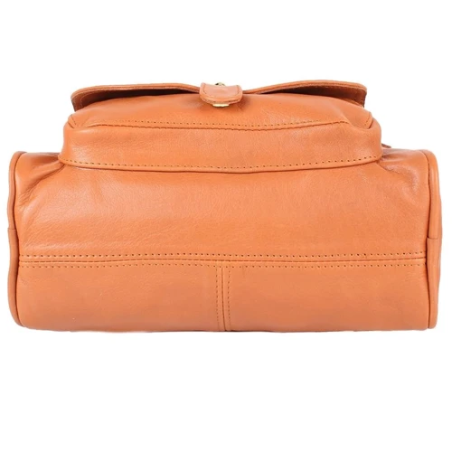 Жіночий рюкзак Laskara коричневий (LK-DM229-cognac): Фактура Гладка, матова