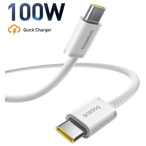 Кабель Baseus Cable USB-C to USB-C Dynamic 4 Fast Charging 100W 1m White (P10381400211-00) фото 5