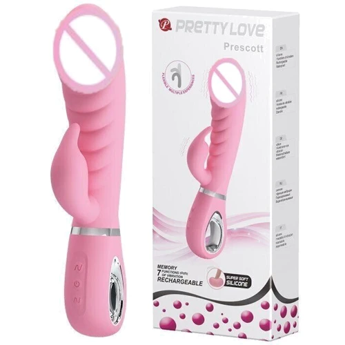 Ребристый вибратор Pretty Love - Prescott, BI-014635-1