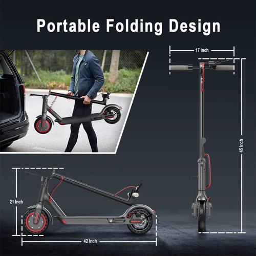 Электросамокат AOVO Electric Scooter Pro ES80: Размер 107x43x110 см