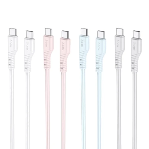 Кабель Hoco USB-C to USB-C X97 Crystal 3A 60W 1m Light Gray: Тип USB-C - USB-C