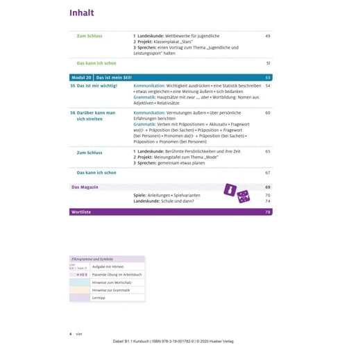 Dabei! B1.1: Kursbuch: ISBN 9783190017829