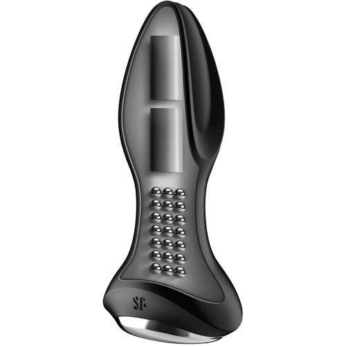 Анальная смарт вибропробка с жемчужным массажем Satisfyer Rotator Plug 2+ Black