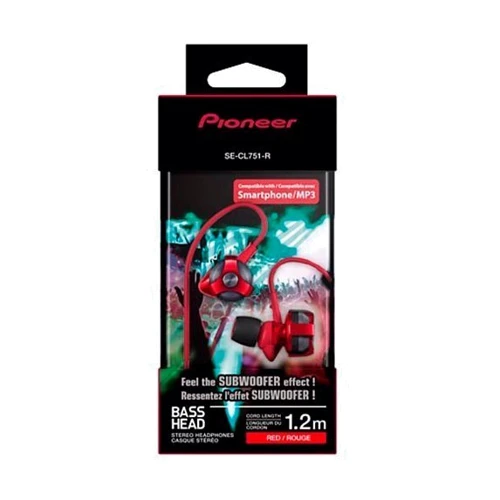 Навушники Pioneer SE-CL751-R: Діапазон частот (Гц) 4 - 25000