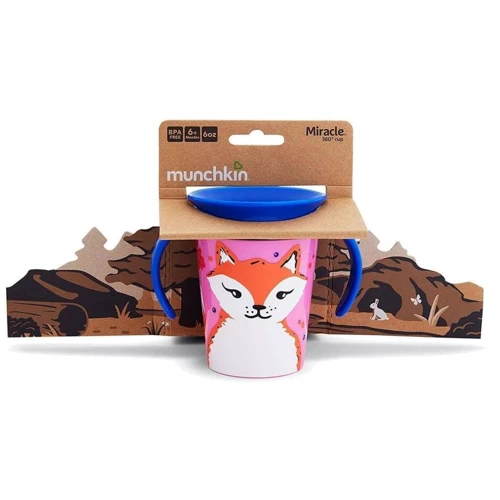 Чашка-непроливайка Munchkin Miracle 360° Trainer cup Лисиця 177 мл (051774): Об'єм, мл 177