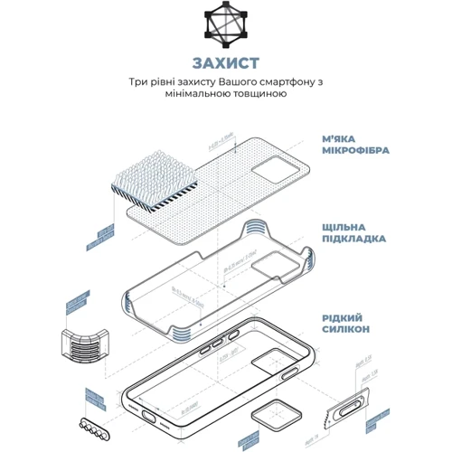 Чехол для iPhone ArmorStandart ICON2 MagSafe Light Blue for iPhone 15 Pro Max (ARM77016): Тип чехла накладка на заднюю часть