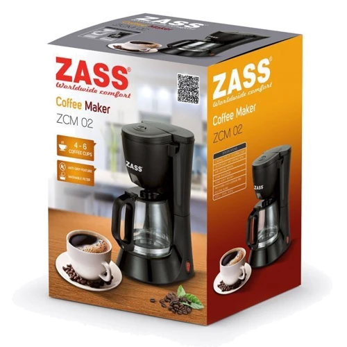 Кофеварка Zass ZCM 02 BLACK: Габариты, см 17.0x27.0x21.0