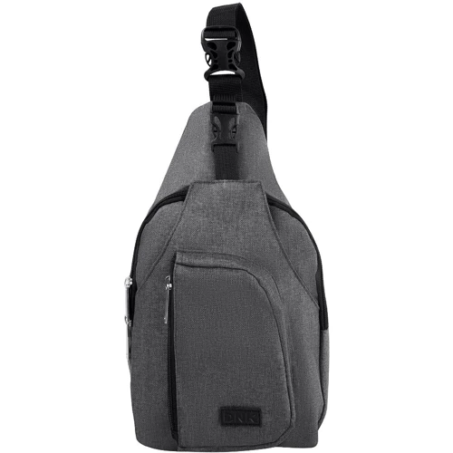 Чоловіча сумка-слінг DNK Leather темно-сіра (DNK-JOKER№3-BAG-10): Стать Чоловік