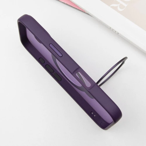 Чехол для iPhone Mobile Case Metal Buttons with MagSafe HQ Ring Purple for iPhone 16: Тип чехла накладка на заднюю часть