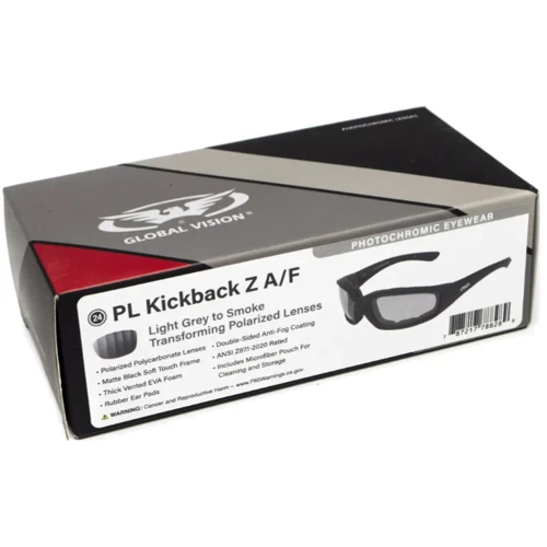 Спортивні окуляри Окуляри захисні з поляризацією Global Vision Kickback-Z Polarized+Photochromic (light gray) Anti-Fog (GV-KIKB-CL123) фото 6