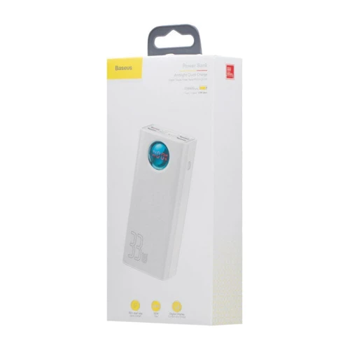 Внешний аккумулятор Baseus Power Bank 30000mAh Amblight Digital Display Quick Charger PD 33W White (PPLG-02) фото 9