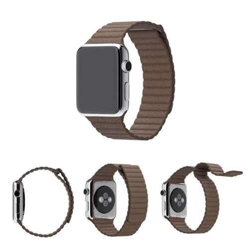 Аксессуар для Watch Fashion Leather Loop Band Brown for Apple Watch 38/40/41mm фото 4