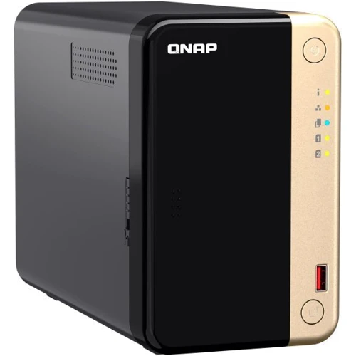 Сетевой накопитель (NAS) Qnap TS-264-8G: Слоты для дисков 2 x 2,5" или 3,5" HDD/SSD, 2хM.2 2280 PCIe Gen 3 x1