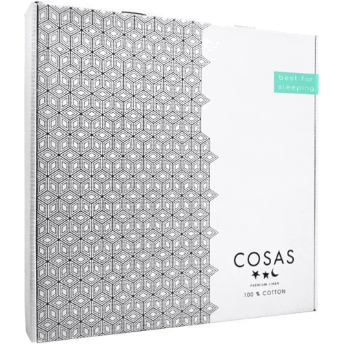 Комплект постільної білизни Cosas Animals-Indi-Blue зірки сині на білому 155х215 см (Animals-Indi_Blue_155)