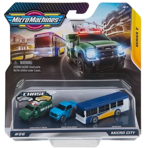 Игровой набор Micro Machines Городской транспорт 3 штуки (MMW0010): Производитель Micro Machines