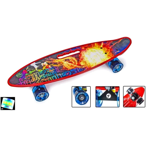 Penny Board с ручкой Scale Sports Geshen Светящиеся колеса