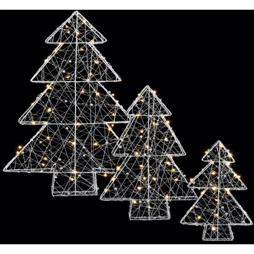 Комплект Luca Lighting из 3-х декоративных фигурок Три елочки, 43x6x57 см