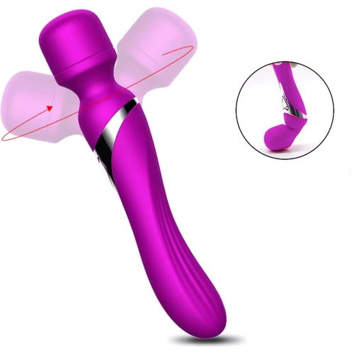 Универсальный вибромассажер Foxshow Silicone Dual Massager Purple