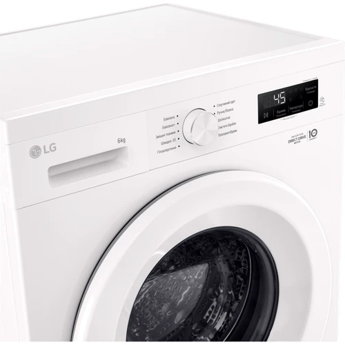 Стиральная машина LG F2Y1NS3W: Загрузка белья (стирка), кг 6