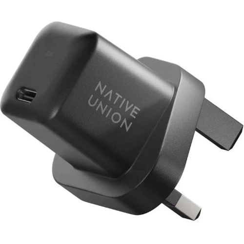 Зарядний пристрій Native Union USB-C Wall Charger GaN 30W Black (FAST-PD30-2-BLK-EU): Кабель в комплекті отсутствует