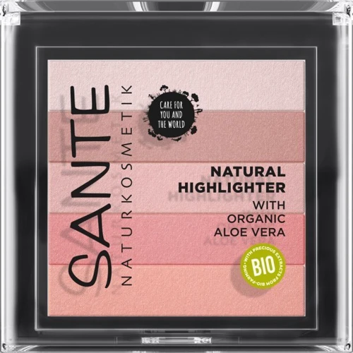 Sante Natural Highlighter Organic Aloe Vera БІО-Хайлайтер для особи №02 Rose 7g