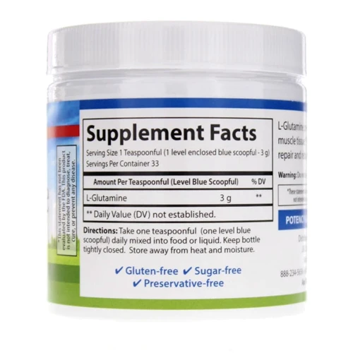 Carlson Labs L-Glutamine Powder 100 g Глютамин в порошке: Тип Глютамины