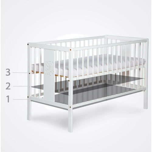 Детская кроватка Klups Frank 120X60 белый