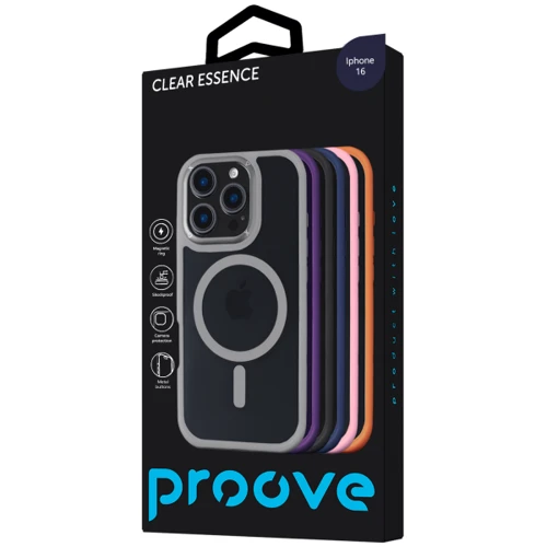 Чехол для iPhone Proove Clear Essence Case with Magnetic Ring Midnight Blue for iPhone 16: Тип аксессуара чехол