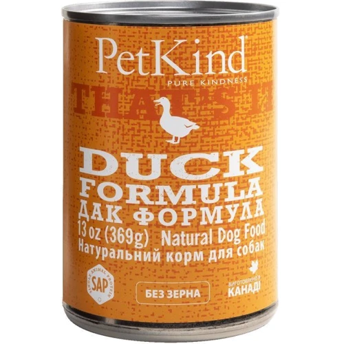 Вологий корм для собак Petkind Duck Formula зі смаком качки 369 г (Pk00520)