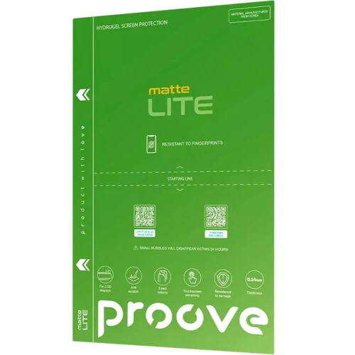 Защитная пленка для iPhone Proove Hydrogel Screen Protection LITE Matte: Тип защиты экрана на экран