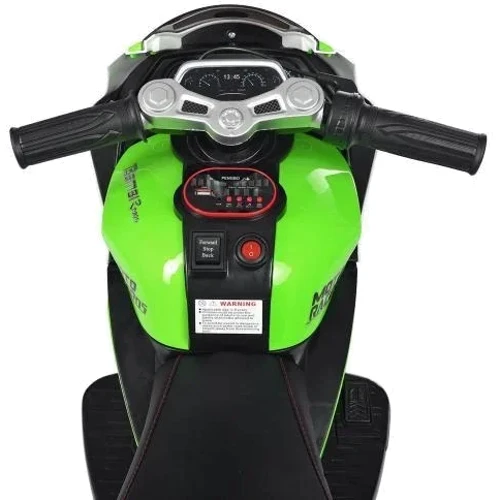 Детский электромотоцикл 3 колесный Bambi Racer Yamaha бело-зеленый (M 4135EL-1-5): Рекомендуемый возраст от 3 лет до 8 лет