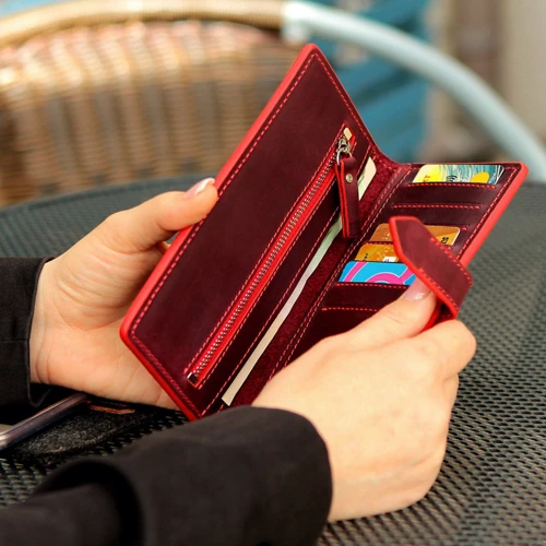 Жіночий гаманець Grande Pelle червоний (10gp523161-burgundy): Стать жіночий