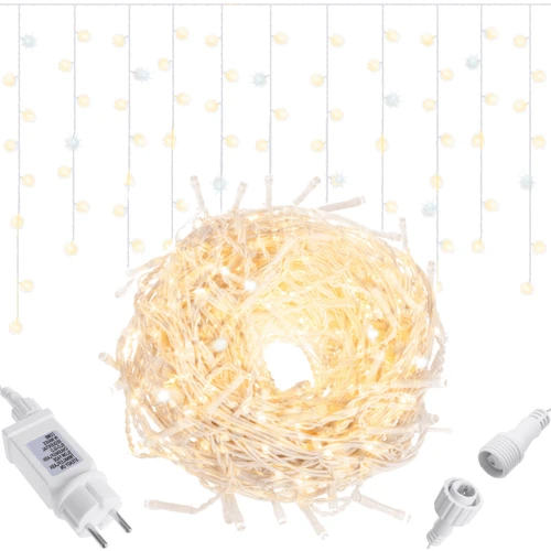 Гирлянда Springos бахрома уличная 12 м 300 LED Flash теплый белый (CL0317) фото 9