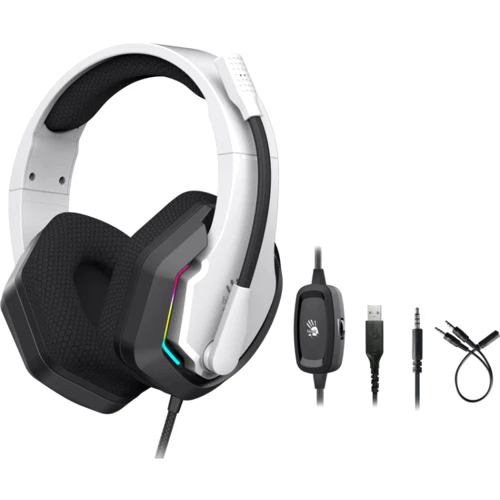 Наушники A4Tech Bloody G260p White: Дополнительно Подсветка корпуса, регулятор громкости