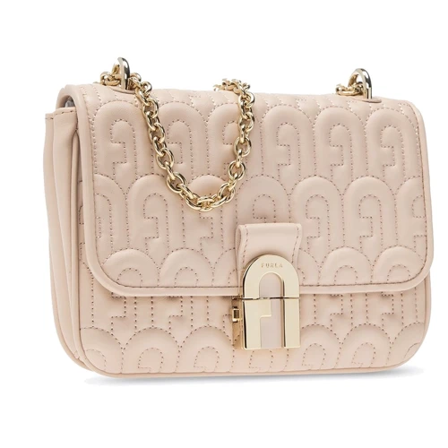 Женская сумка через плечо Furla Pillow (Cosy) Mini Shoulder Bag бежево-розовая (BZY3PILA.0073B4L00): Фактура Стеганая, Матовая, Гладкая