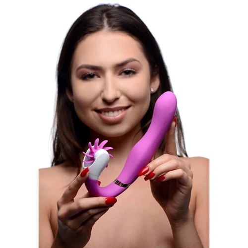 G-Licker 12X Silicone Vibe with Clitoral Stimulation - стимулятор, 15x3.8 см