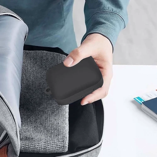 Чехол BeCover Silicon Case Black (712011) for OnePlus Buds 3: Особенности С карабином