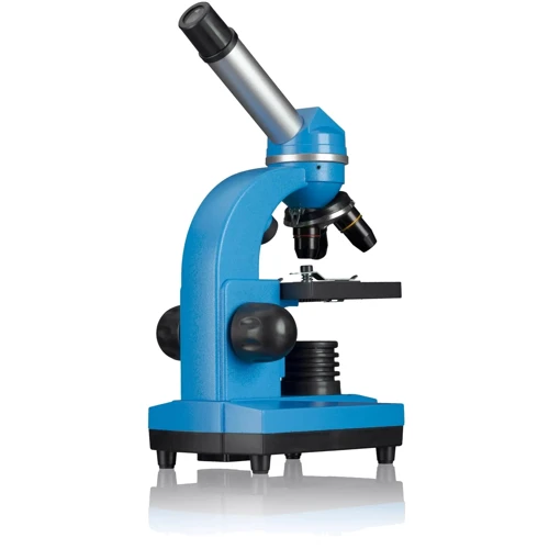 Мікроскоп Bresser Junior Biolux SEL 40x-1600x Blue з набором для дослідів та адаптером для смартфона (8855600WXH000): Особливості С подсветкой, Питание от батареек