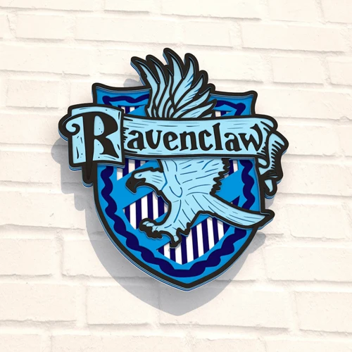 Деревянная картина-раскраска Wortex Woods Герб Рейвенклова 35х30 (3DP41003)