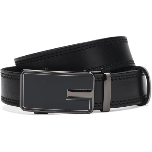 Мужской ремень Borsa Leather черный (Cv1gnn26-125)