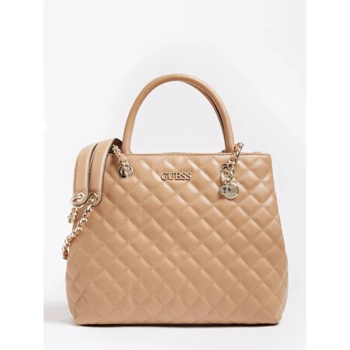 Жіноча сумка тоут Guess Illy Society Satchel темно-бежева (HWVG7970060-BEI)