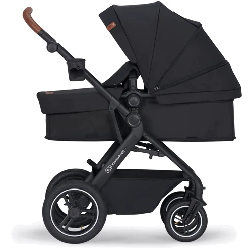 Универсальная коляска 3 в 1 Kinderkraft B-Tour Deep Black (KSBTOU00BLK3000): Материал колес резина (надувные)