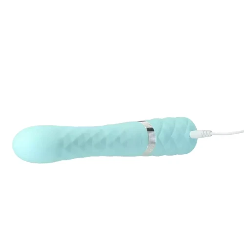 Роскошный вибратор Pillow Talk Lively Teal с кристаллом Сваровски для точки G