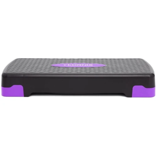 Степ та балансувальна платформа Cornix 2-ступінчаста 68 х 28 х 10-15 см XR-0188 Black/Purple: Вид Степ-платформа