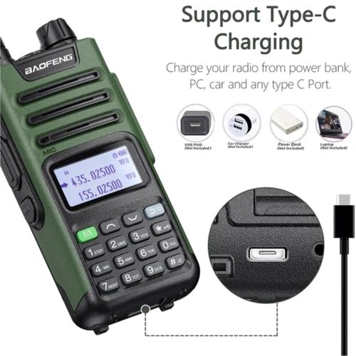 Рация Baofeng UV-13 Pro V2 green: Радиус действия, км 10