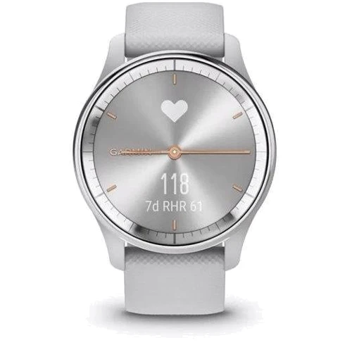 Смарт-часы Garmin Vivomove Trend Silver Stainless Steel Bezel with Mist Grey Case and Silicone Band (010-02665-03): Материал корпуса Нержавеющая сталь