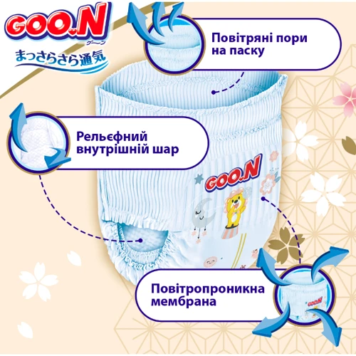 Трусики-підгузки Goo.N Premium Soft для дітей 7-12 kg розмір 3(M) унісекс 100 шт. (F1010101-156-2): Розмір підгузника 3 (M)