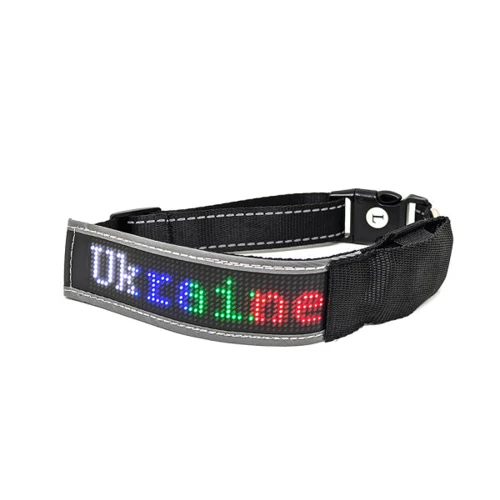 Ошейник для собак с LED дисплеем LED Collar Черный (1987)