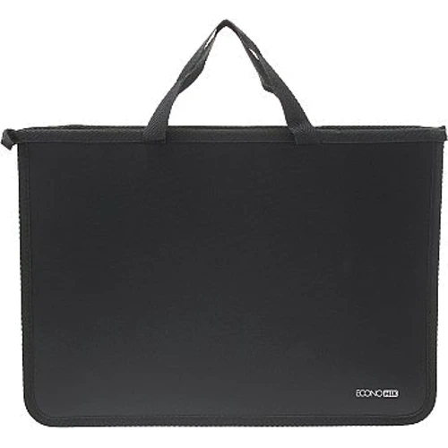 Портфель пластиковый А4 на молнии, черный (E31630-01)